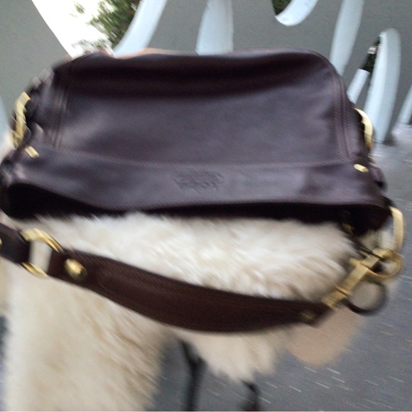 Coach Zoe Full Grain Cowhide Leather Hobo Deep Chocolate Brown Brass Hardware - Picture 13 of 14